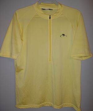 Vintage Bellwether Cycling Jersey Pale Yellow Mens Large